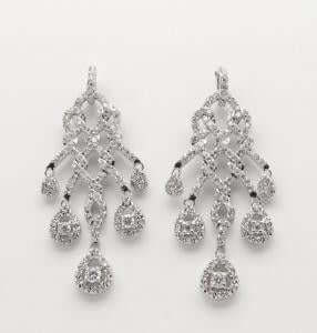 حلق زركون سهره دمعات حلق متوفر 2 لون فضي 