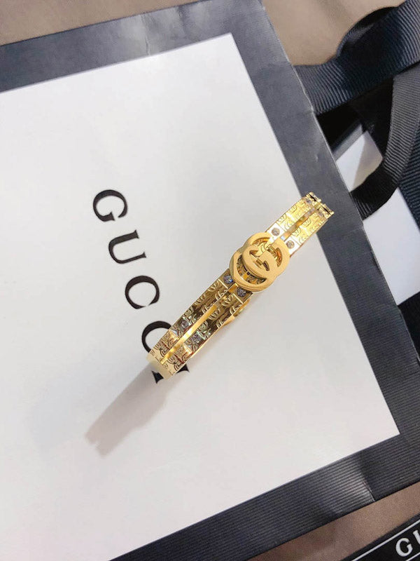 اسوارة قوتشي ستريس لوقو اسواره gucci ذهبي 