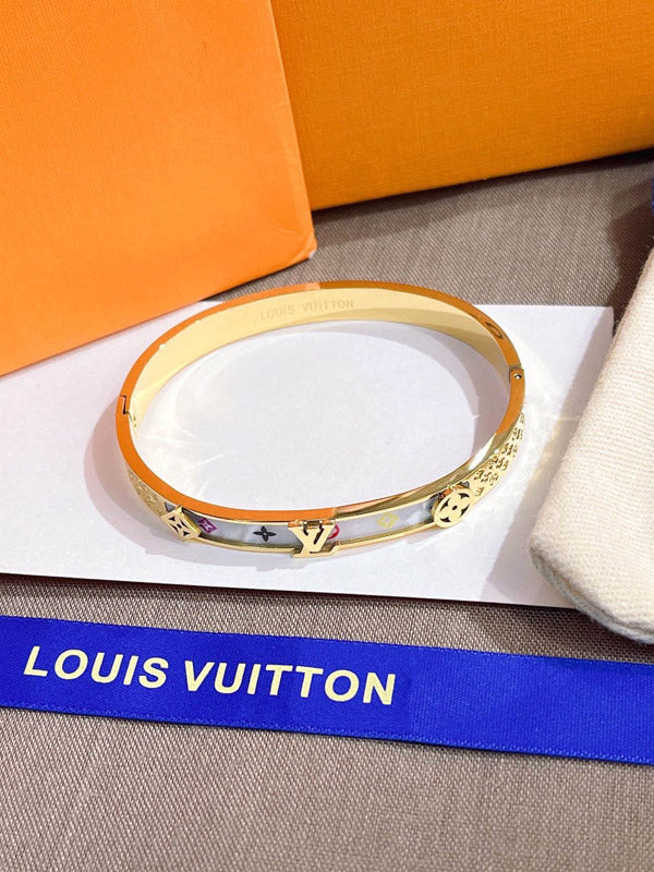 اسوارة لويس فيتون ابيض ذهبي اسواره louis vuitton  