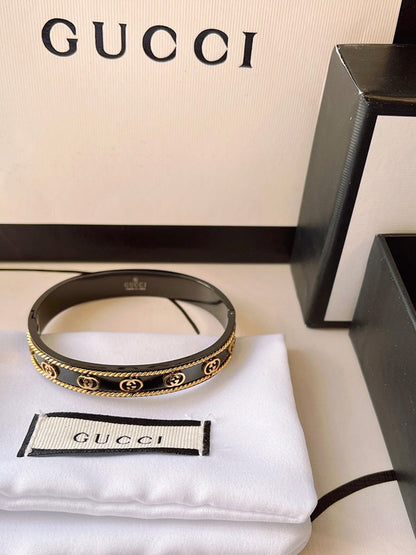 اسوارة قوتشي بلاك ادشن لوقو اسواره gucci  