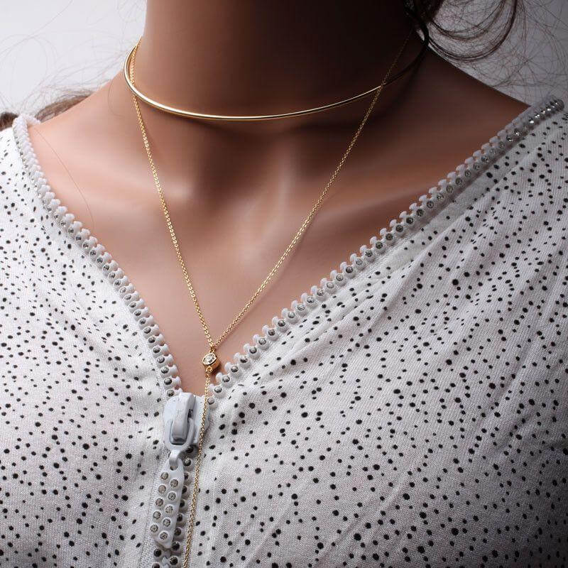 سلسال طويل بعقد سلسال متوفر 2 لون ذهبي