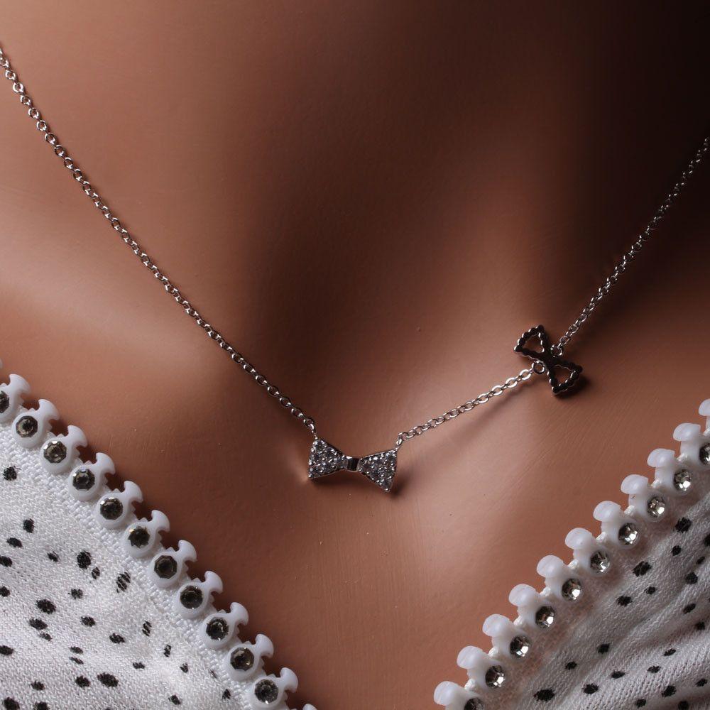 سلسال ناعم بقطعتين بشكل فيونكه سلسال متوفر 2 لون