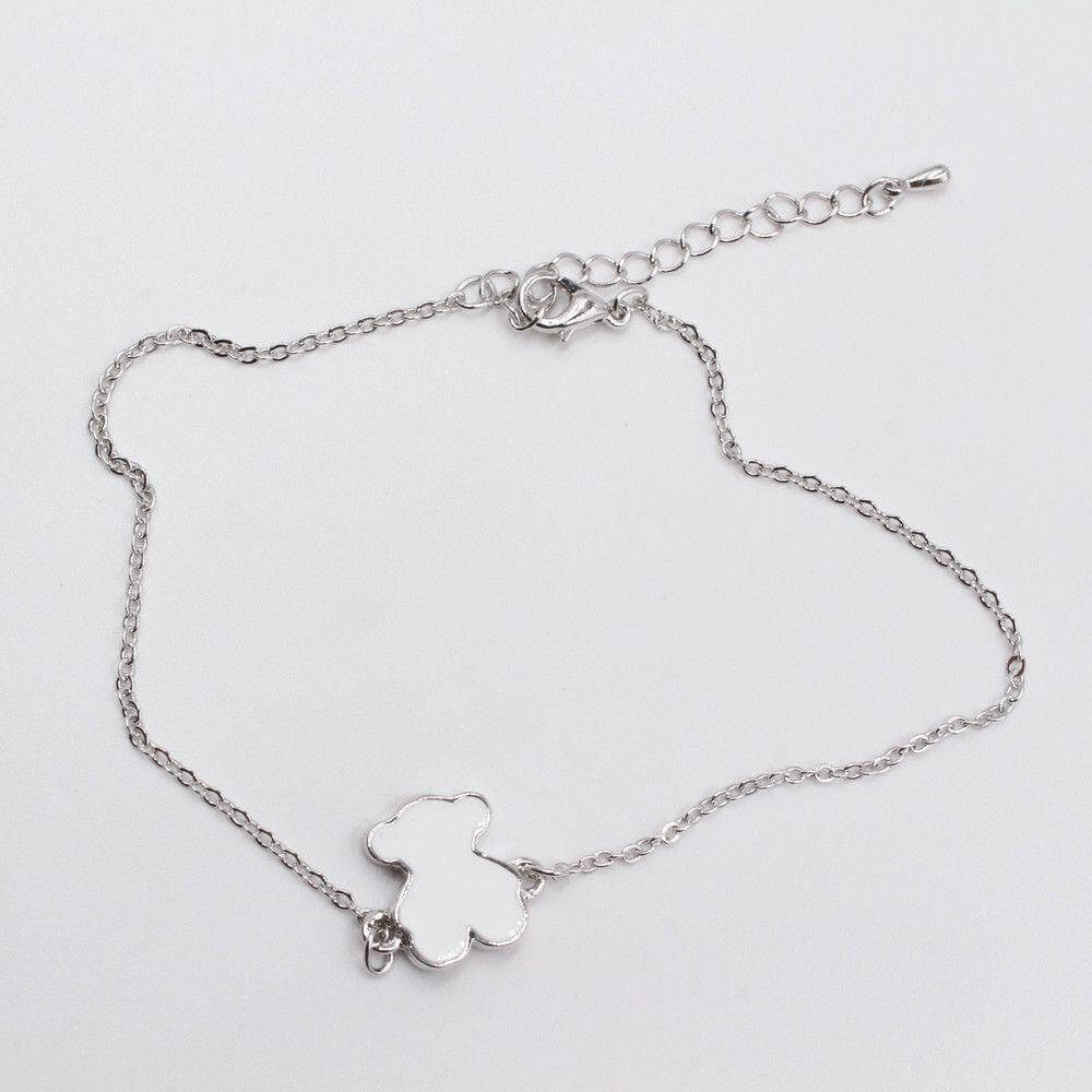 خلخال توس بلاتينق خلاخل دبدوب ابيض فضي