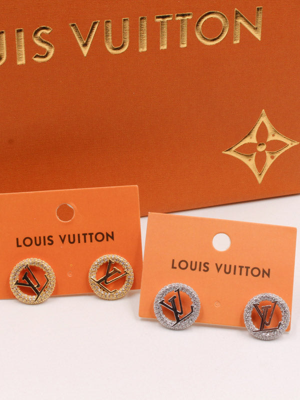 حلق لويس فيتون زركون LV  - Jewel