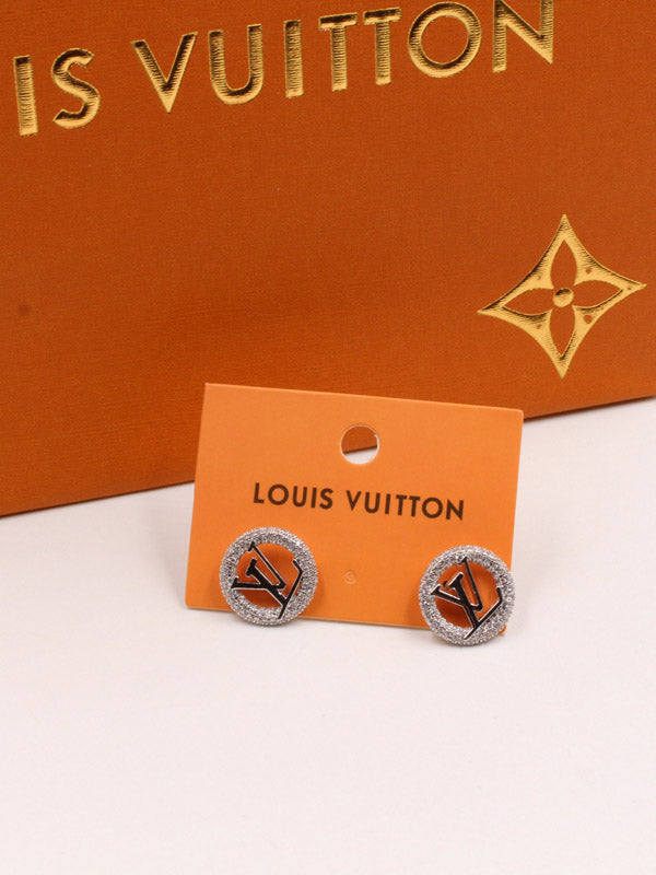 حلق لويس فيتون زركون LV  - Jewel
