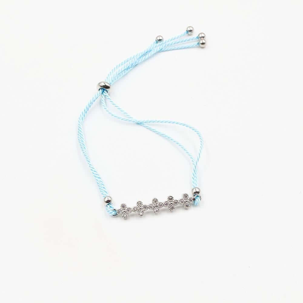 اسوارة خيط فان كليف زركون اسواره متوفر 8 لون سماوي فضي