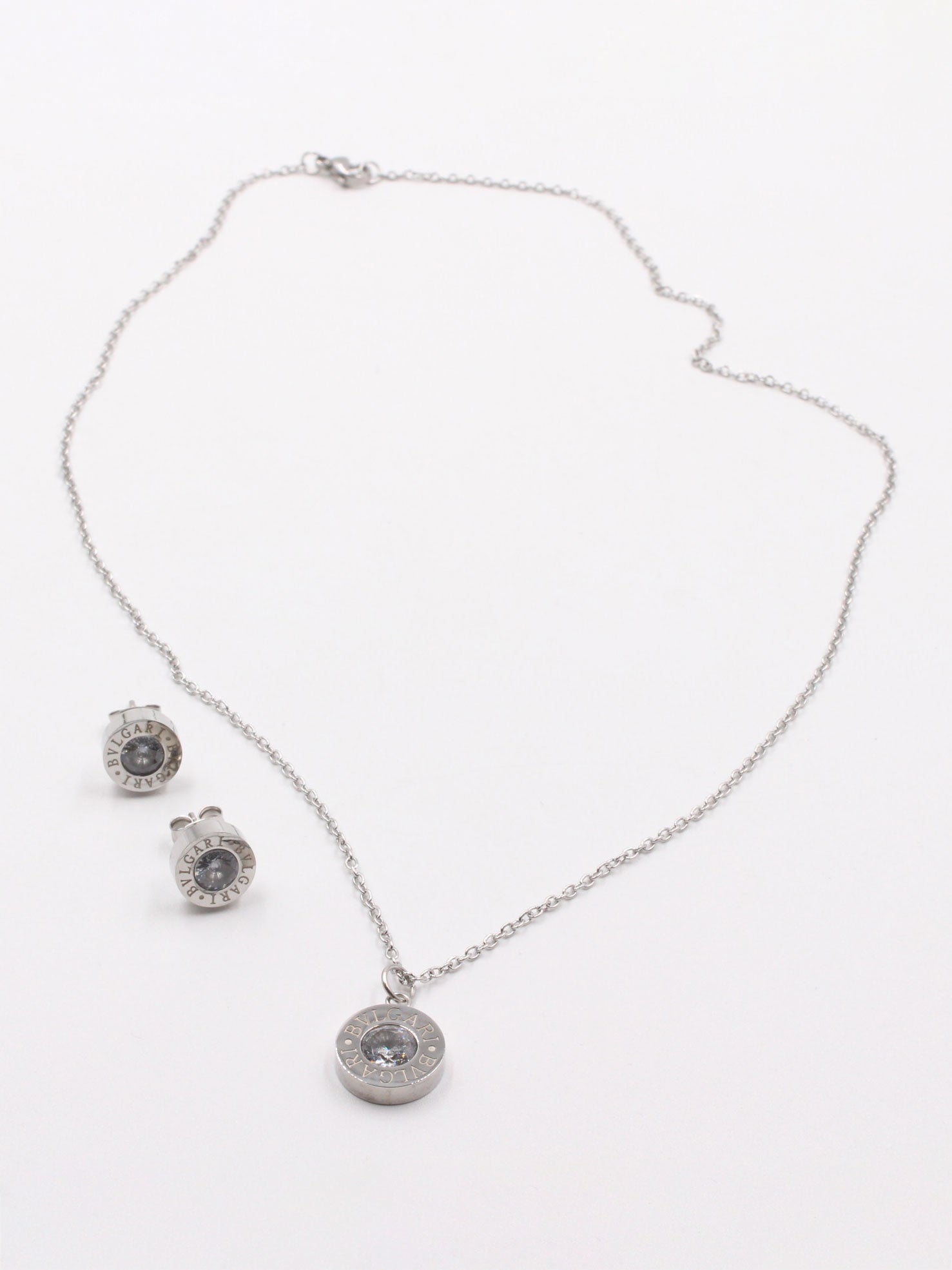 طقم بولغاري ناعم ستون فضي - Jewel