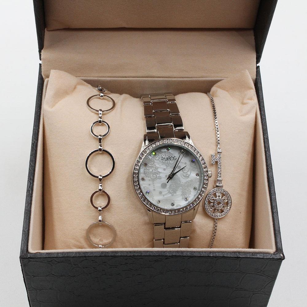 طقم ساعة انيقه ماركة سيروز وأساور اطقم ساعات متوفر 2 لون