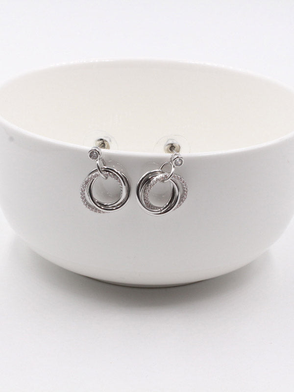 حلق مدور حلقات ناعم زركون ملون حلق jewel