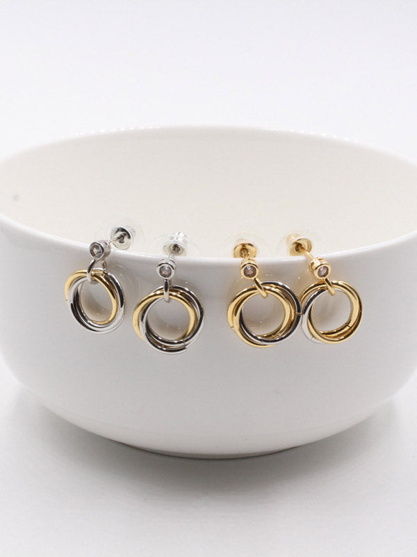 حلق مدور حلقات ناعم ملون حلق jewel