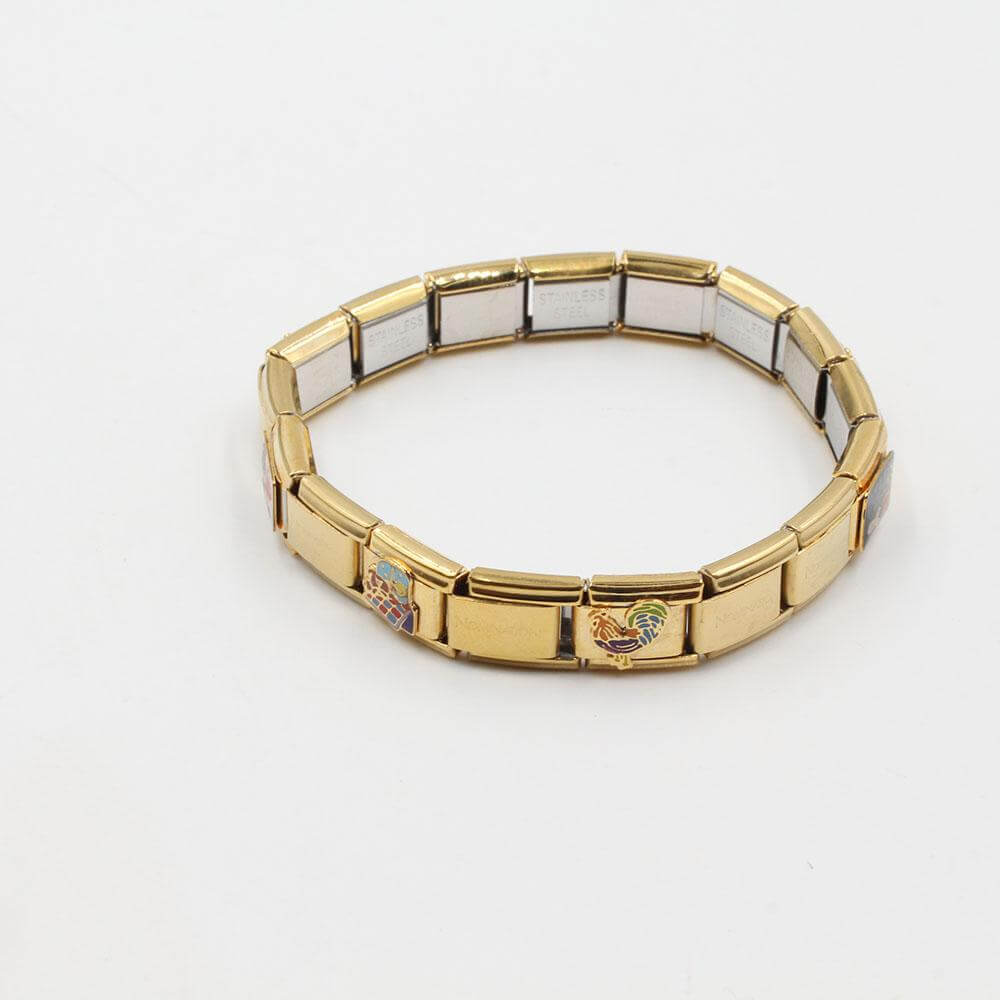 اسوارة نومنيشن ستانلس ستيل هاف اكستنشن اسواره nomination ذهبي