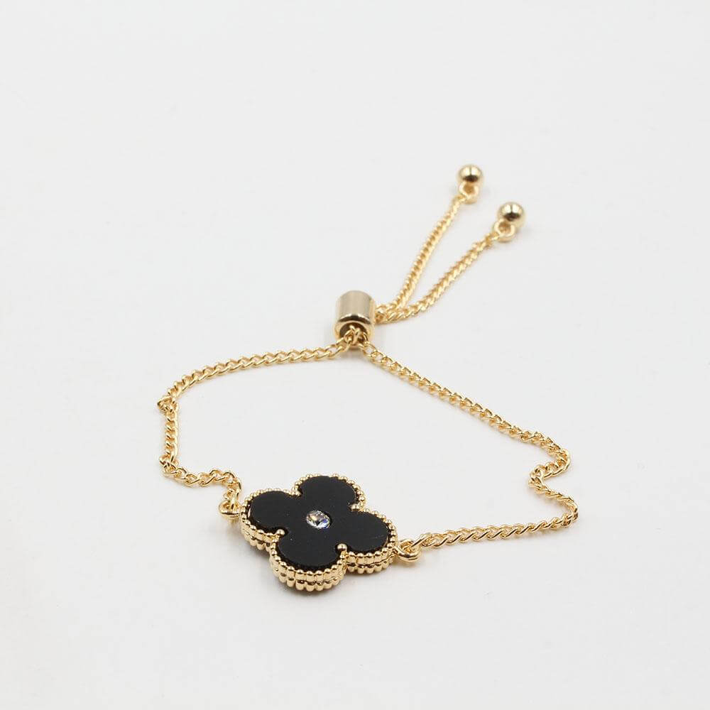 اسواره فان كليف الفص سحاب صغير اسود ذهبي - Jewel
