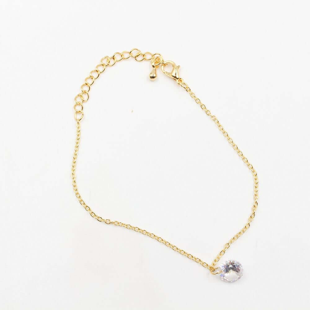 اسواره ناعمه بفص كريستال كبير اسواره متوفر 2 لون ذهبي