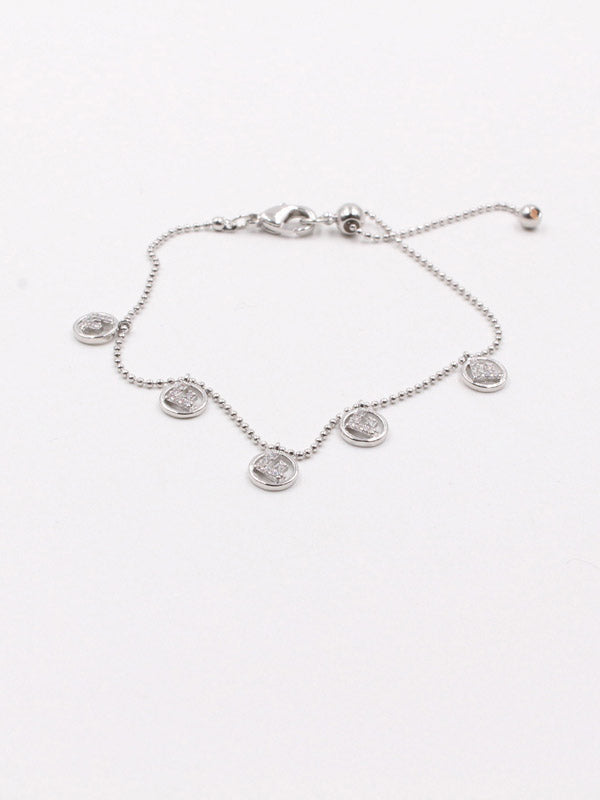 اسوارة فندي ناعمة زركون فضي - Jewel