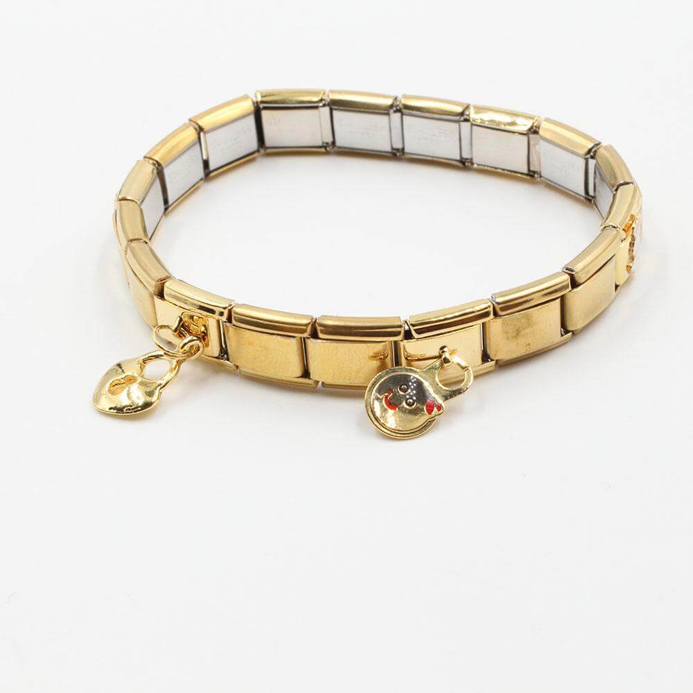 اسوارة نومنيشن ستانلس ستيل كي اند فيس اسواره nomination ذهبي