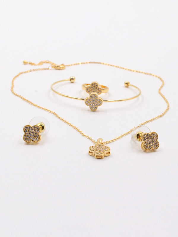 طقم فان كليف للاطفال زركون 4 قطع اطقم van cleef