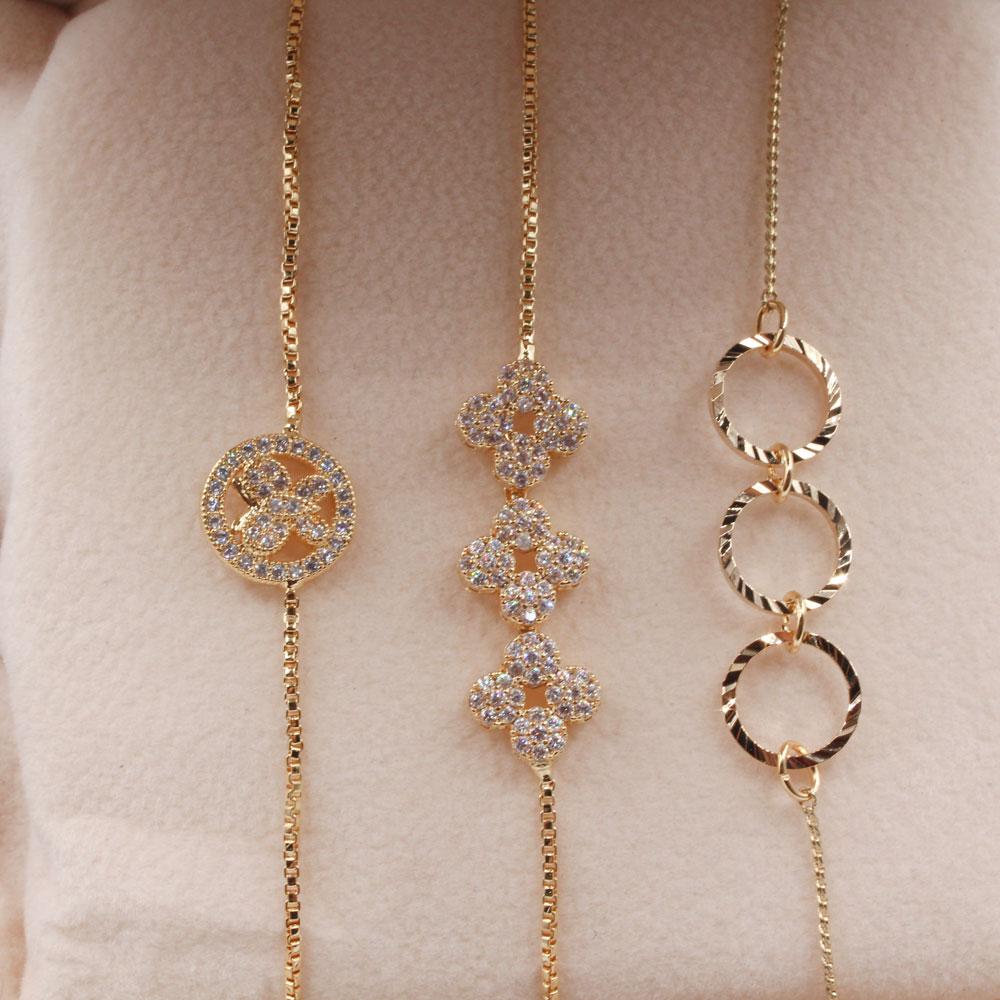 طقم اساور سحاب ذهبي  - Jewel