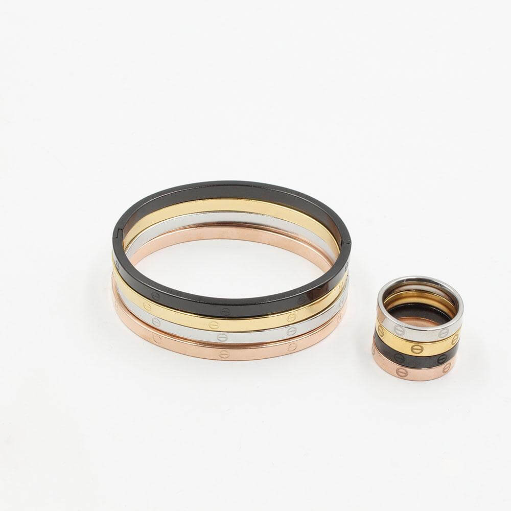 اساور خواتم كارتير طقم 8 قطع مقاس صغير اسواره CARTIER