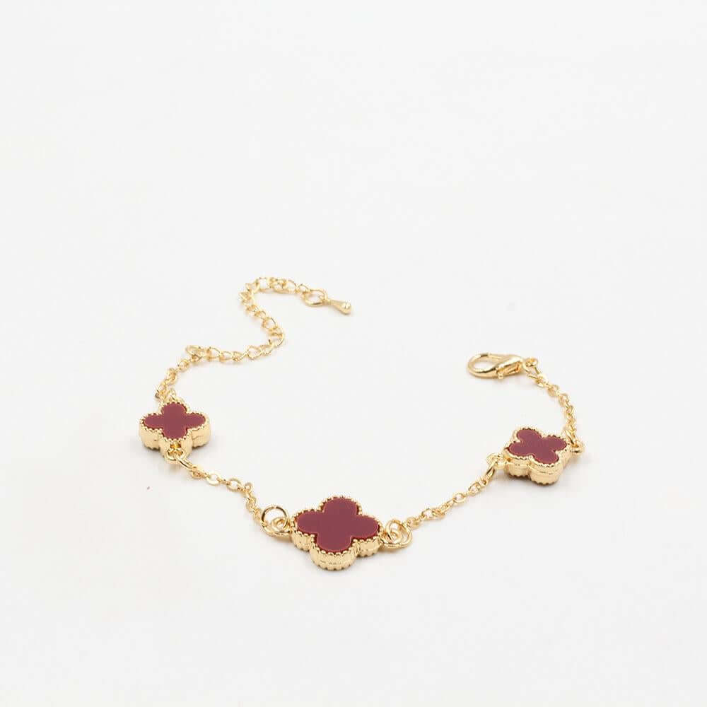 اسواره فانكليف 3 وردات اسواره متوفر 11 لون عنابي ذهبي