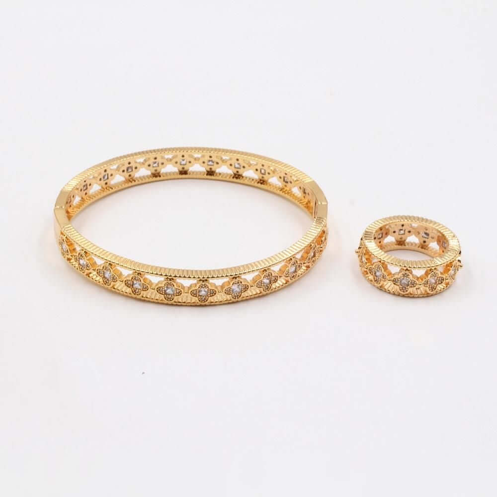 اسوارة وخاتم فان كليف بانقل مقاس XL اسواره van cleef ذهبي 7