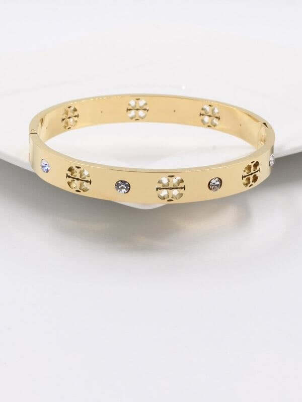 اسواره توري بوريش بانقل كريستال اسواره tory burch ذهبي