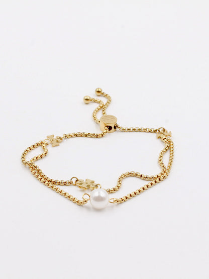 Tory Burch double layer pearl bracelet - أسوارة توري بورش لؤلؤ طبقتين اسواره Jewel   