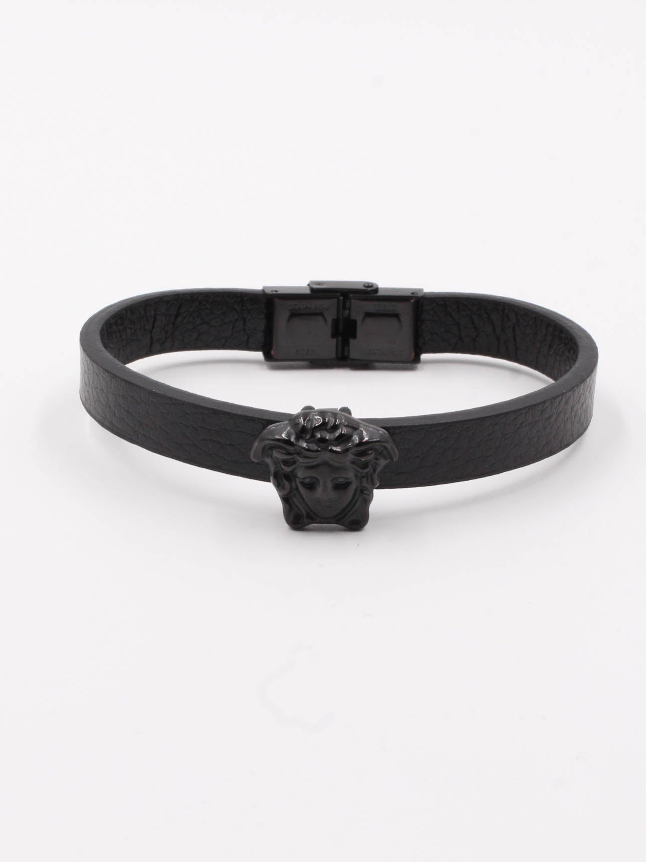 Versace bracelet for men - أسوارة فرزاتشي رجالي اسواره Jewel أسود  