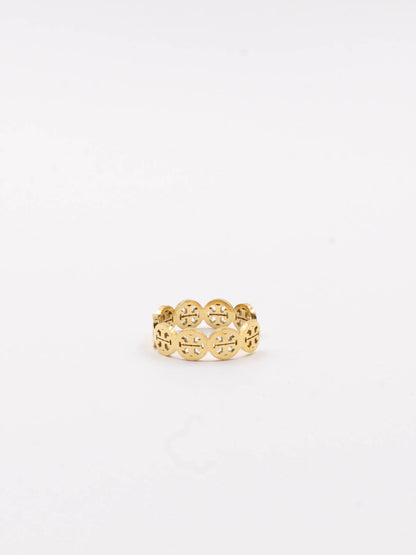 Tory Burch ring with circles - خاتم توري بورش بدوائر خواتم Jewel ذهبي 