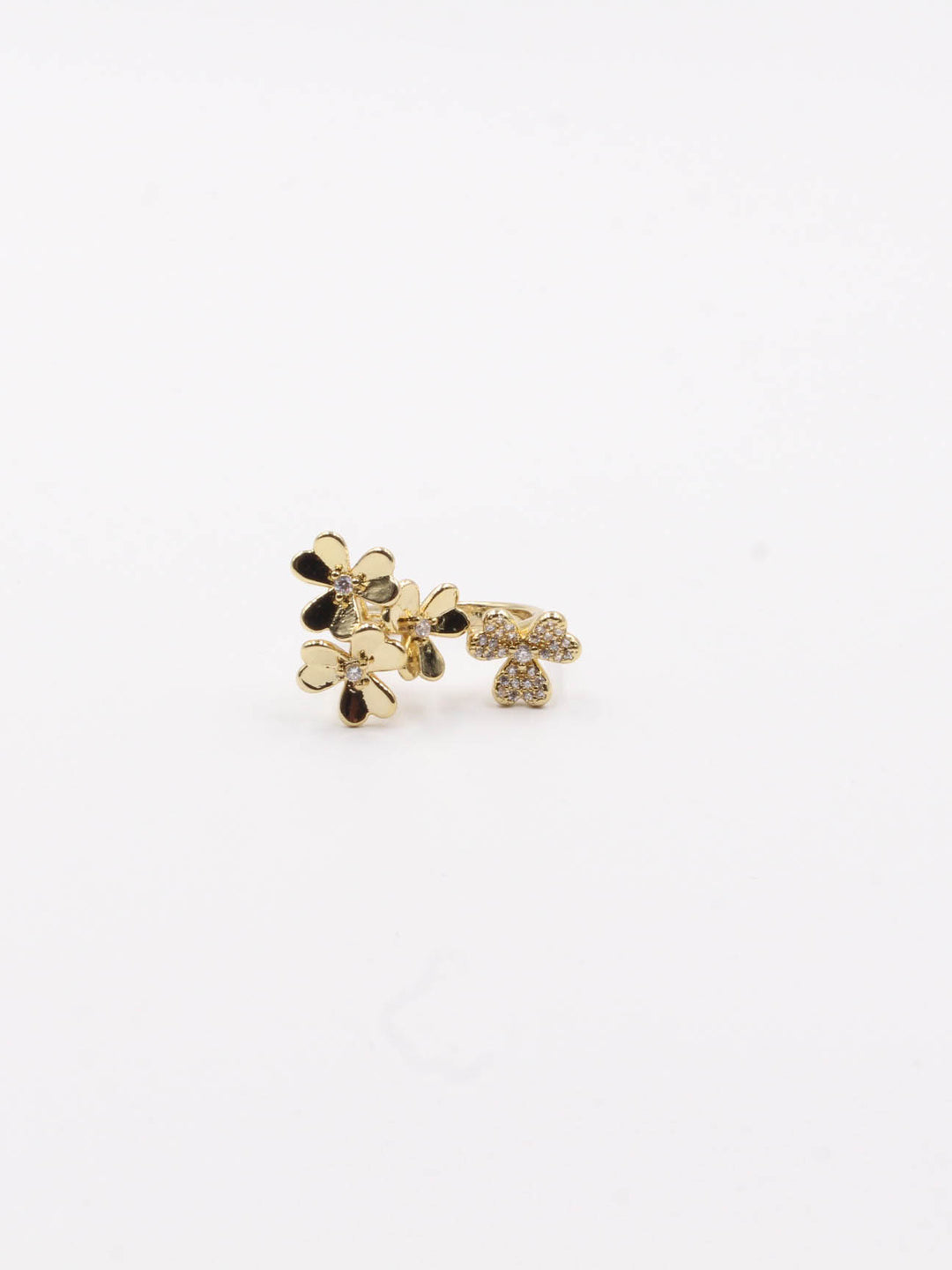 Van Cleef rose zircon ring - خاتم فان كليف وردة زركون ذهبي - Jewel