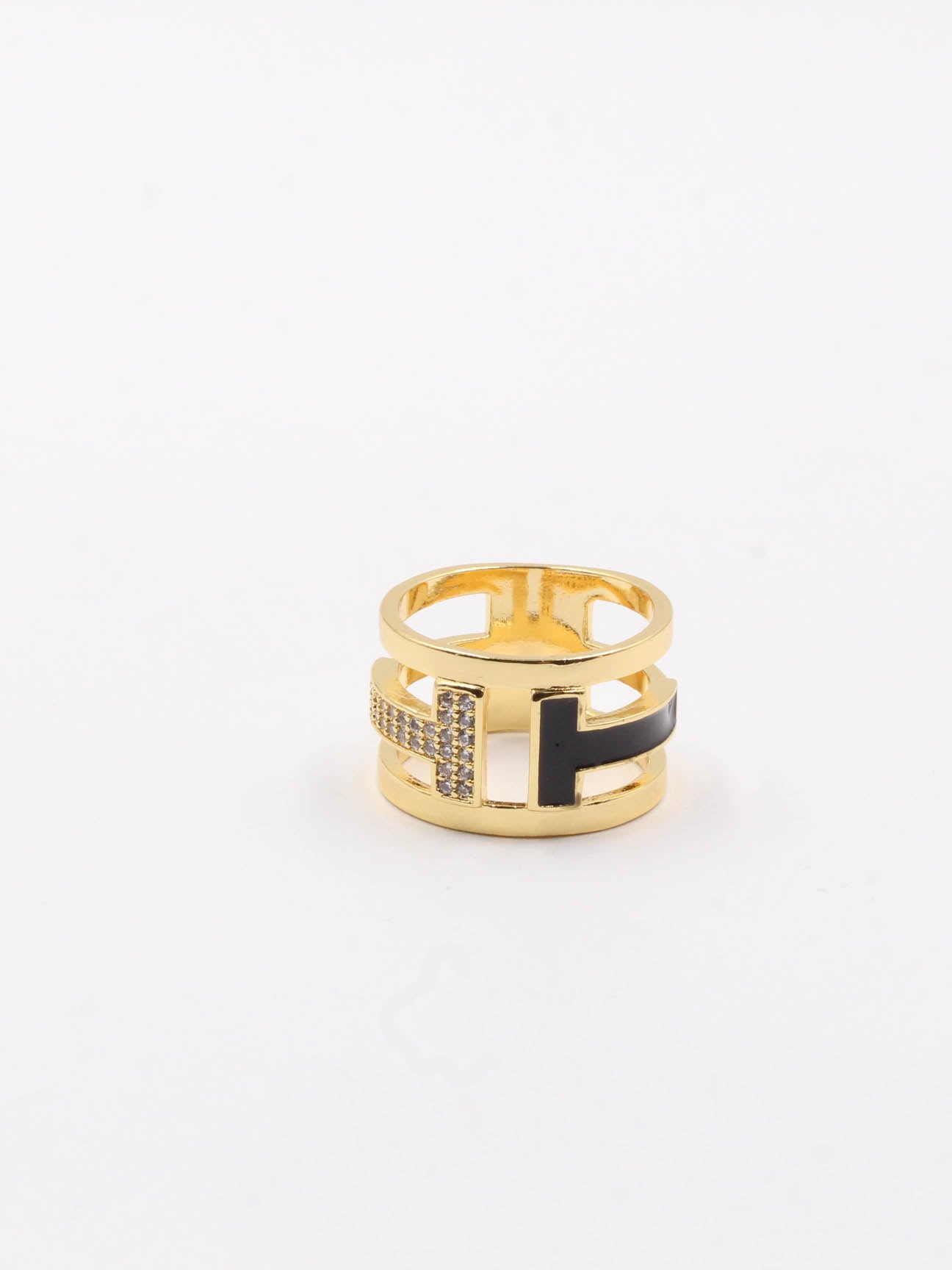 Tiffany colors ring - خاتم تيفاني ألوان خواتم Jewel اسود ذهبي 7 