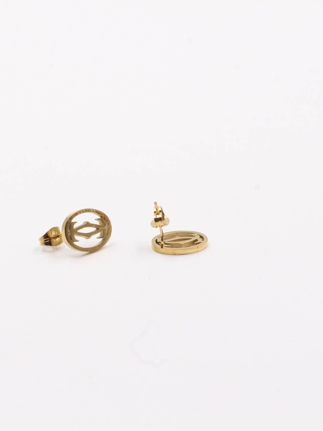 Cartier Gold Circle Earring - حلق كارتير سيركل ذهبي حلق Jewel  