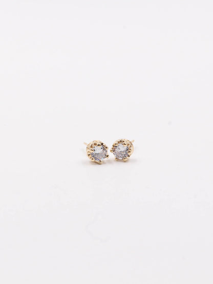 small zircon earring - حلق زركون صغير حلق Jewel ذهبي  