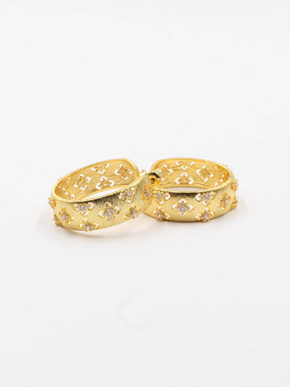 Round Louis Vuitton earring - حلق لويس فيتون مستدير حلق Jewel ذهبي 
