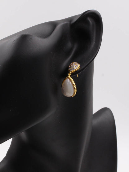 natural stone teardrop earring - حلق دمعة حجر طبيعي حلق Jewel  