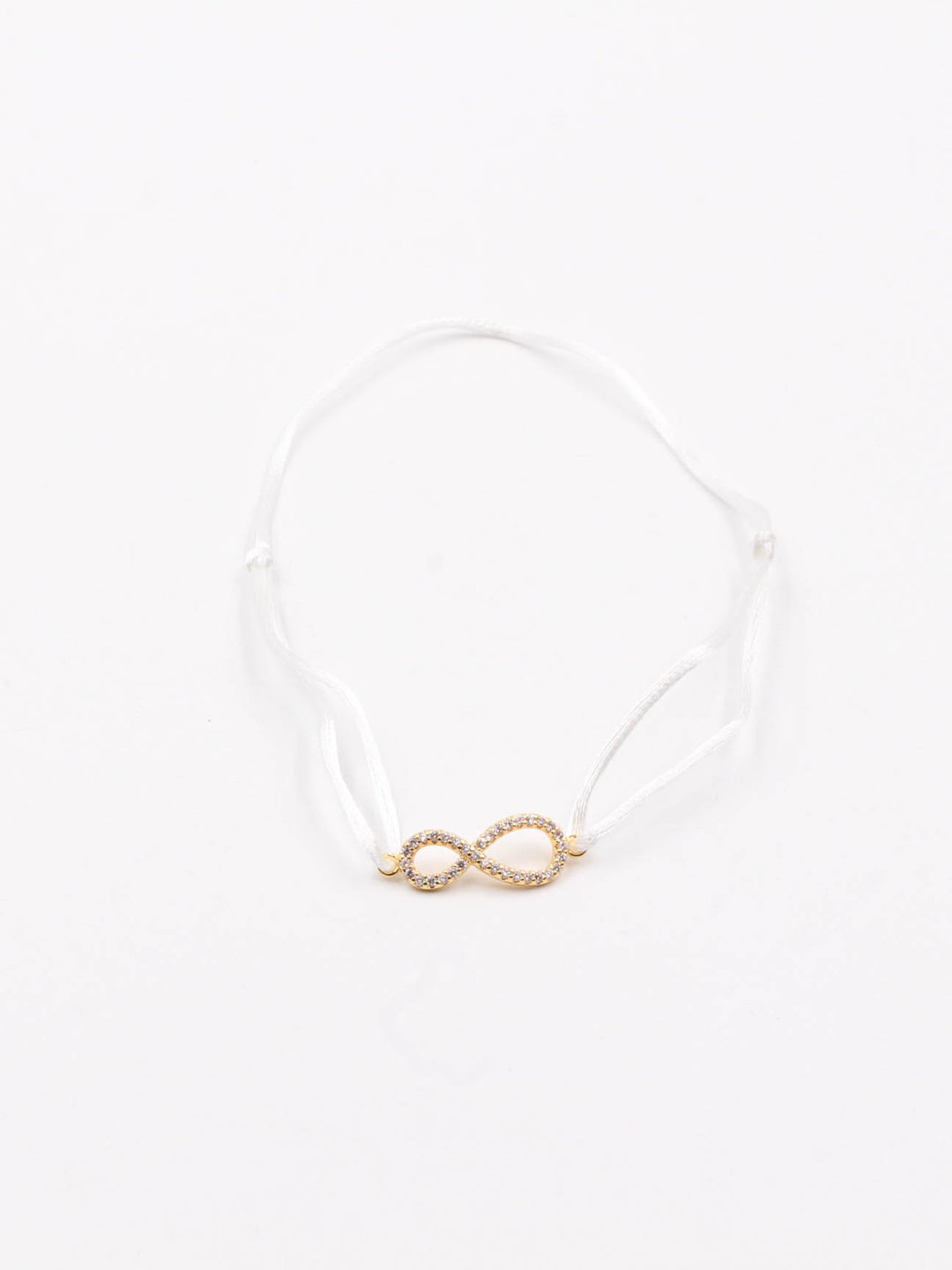 Infinity Ankelt - خلخال انفنتي ابيض ذهبي - Jewel