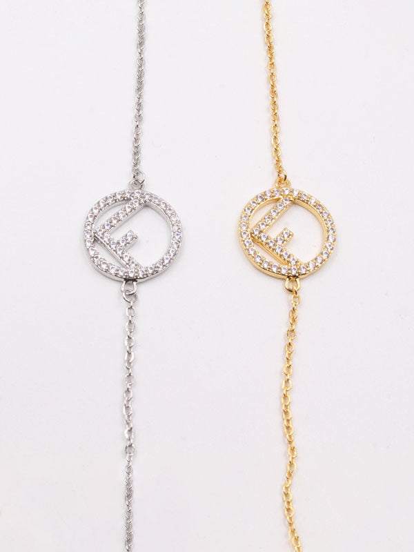 Fendi soft cubic zirconia bracelet - أسوارة فندي ناعمة زركون اسواره fendi