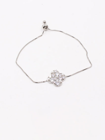 Van Cleef bracelet with pearls and zircon-اسوارة فان كليف لؤلؤ و زركون اسواره Jewel فضي  