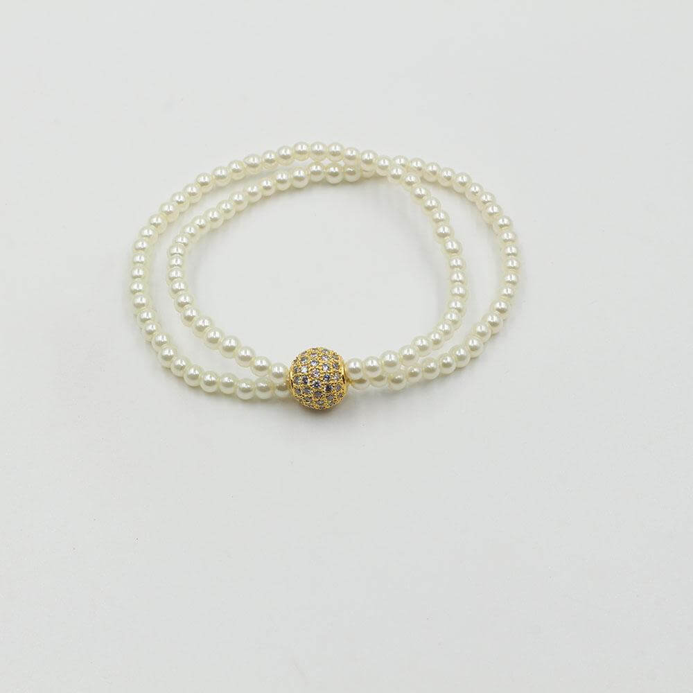 اسواره لولو من طبقتين زركون اسواره متوفر 3 لون ذهبي