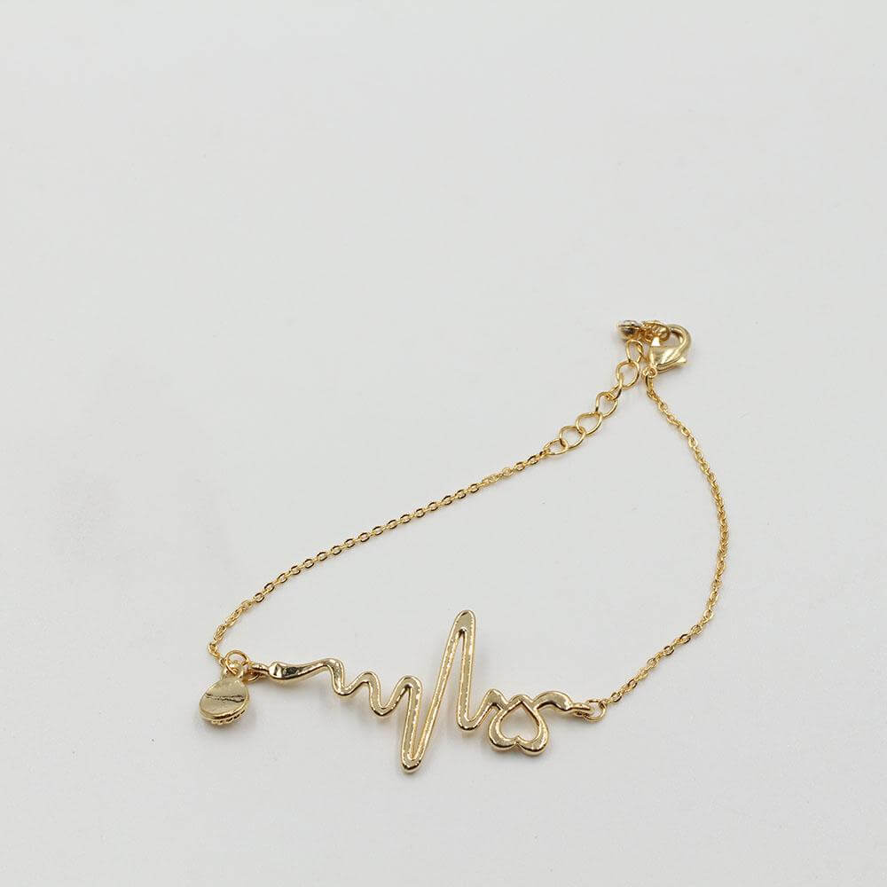 اسوارة نبض القلب بفص كريستال اسواره متوفر 2 لون ذهبي