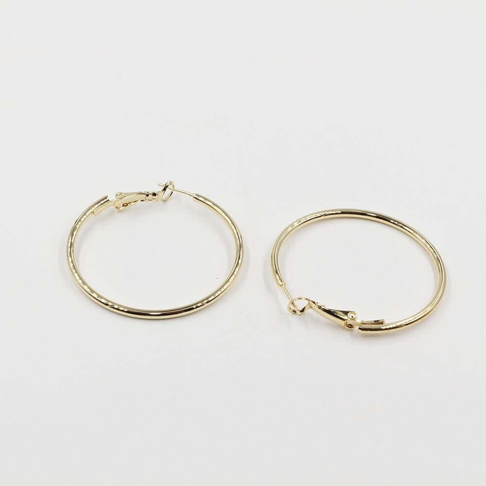 حلق مدور ميتال صغير حلق متوفر 2 لون ذهبي 