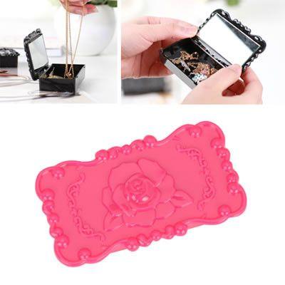 علبه صغيره ملونه لحفظ الاكسسوارات منظم اكسسوارات متوفر 3 لون فوشي