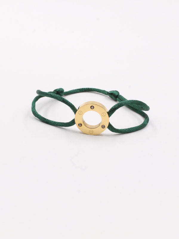 Cartier cubic zirconia bracelet - أسوارة كارتير خيط زركون اسواره Jewel أخضر ذهبي  