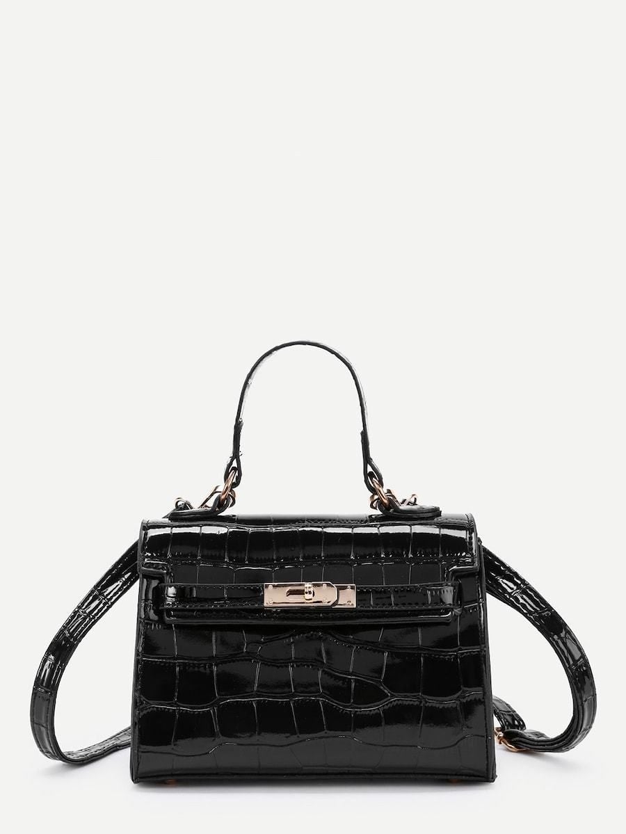 شنطه جلد ثعبان صغيره شنط وحقائب شنط اسود