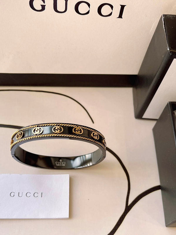 اسوارة قوتشي بلاك ادشن لوقو اسواره gucci ذهبي 