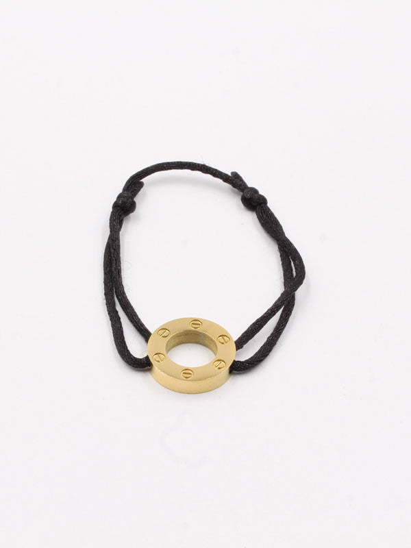 Cartier thread bracelet - أسوارة كارتير خيط اسواره Jewel أسود ذهبي 